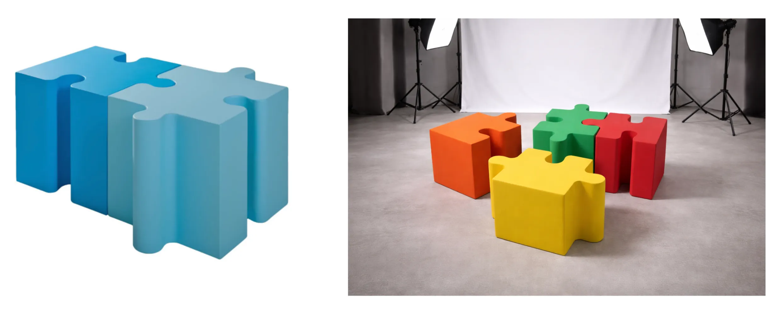 一人掛けスツール「Puzzle」